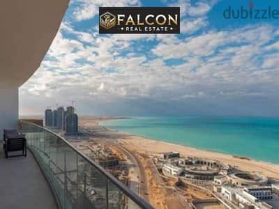 For sale, an apartment with a sea view, immediate delivery, in New Alamein, in Mazareen, fully finished