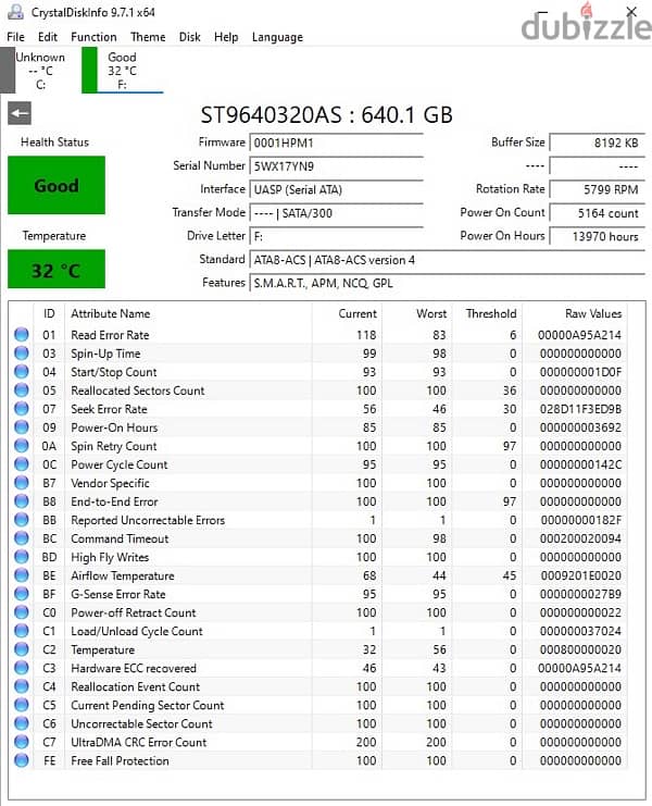 Seagate HDD 640 G 2
