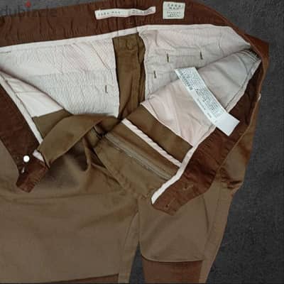 Zara man trouser بنطلون زارا تشينوز مقاس 34 لون بيج/بنى