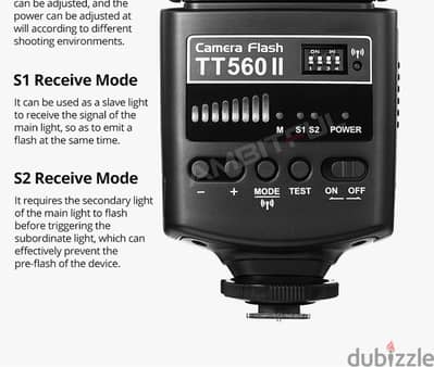 فلاش Godox TT560 II لكاميرات كانون – شغال بكفاءة