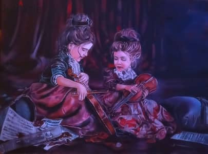 لوحه فنيه رسم يدوي