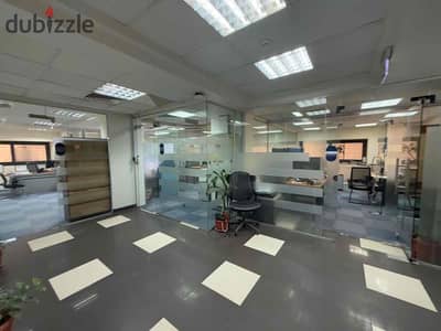 Furnished administrative office for rent in Maadi, 100 square meters, modern finishing, administrative license