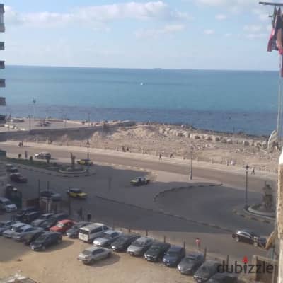 شقة بميامي للايجار مفروش فيو للبحر وكورنيش آسكندرية2نوم3Rق3بالكونات