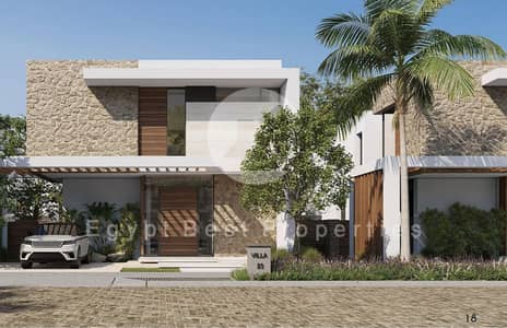 Sea view Fully finished + kitchen + ACs lowest price downpayment and installments chalet for sale in Azha north coast