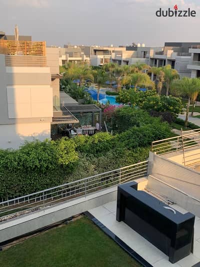 For sale, a 248-square-meter twin house in Patio Zahraa Compound - La Vista, Sheikh Zayed City, fully finished