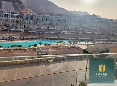 Fully finished chalet for sale with a direct sea view in Monte Galala. Flexible payment plans available in a well-established and vibrant community.