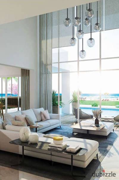 شاليه للبيع فى Seashore لشركه هايد بارك متشطبه بالكامل