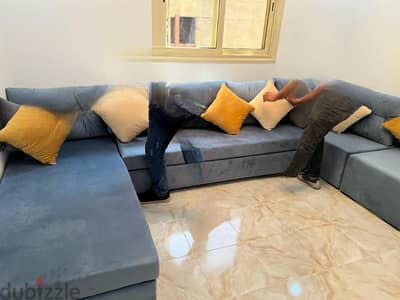 ركنة أربع قطع قطيفة تركى