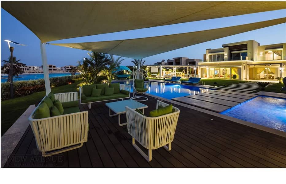 standalone villa 1st row lagoon view prime location fully finished ...