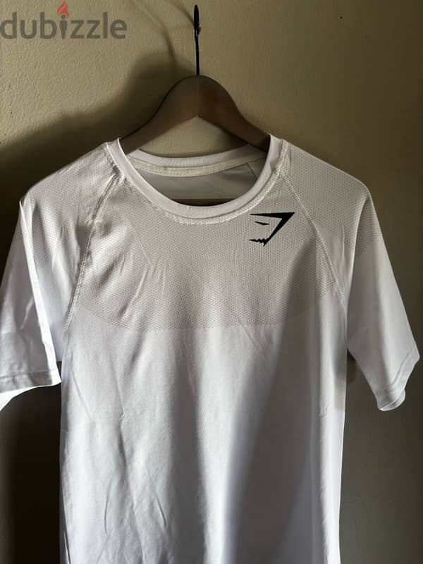Gymshark White Phantom Compression Tshirt 1