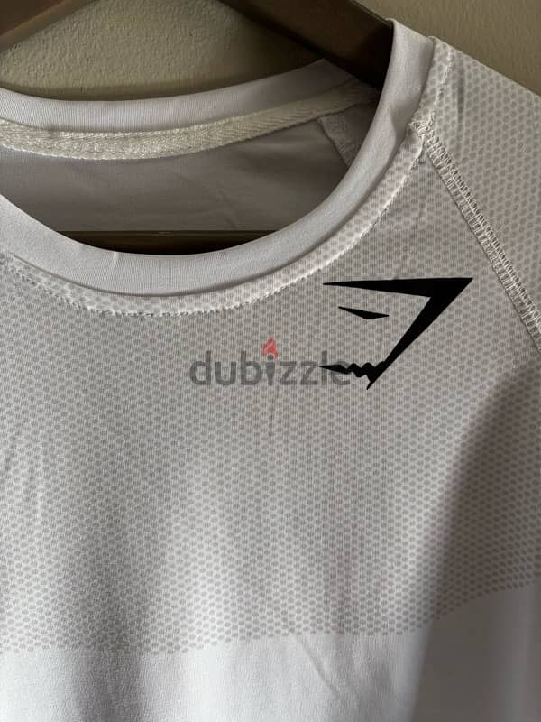 Gymshark White Phantom Compression Tshirt 3