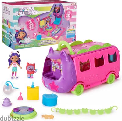 Gabby's Dollhouse Celebration Party Bus, Transforming Playset