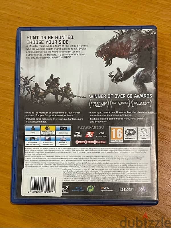 Evolve cd ps4 1
