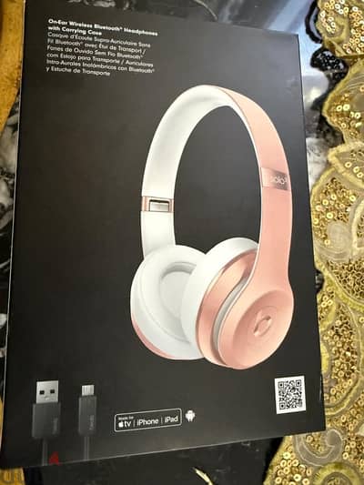 سماعه بيتسSolo3 Wireless On-Ear Headphones Rose Gold | بيتس