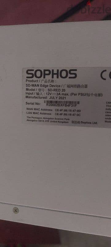 Sophos Firewall SD-RED20 USED LIKE NEW - Computer Accessories & Spare ...