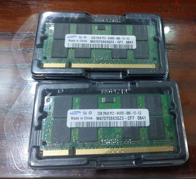2X2 Gb DDR2 6400s Laptop RAM SAMSUNG