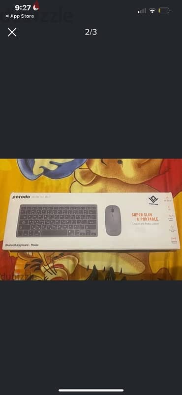 porodo blutooth keyboard and mouse كيبورد و ماوس بلوتوث من بورودو
