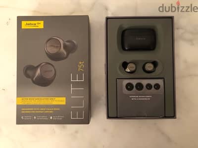 بوكس الشحن لسماعة Jabra 75t أو 75t Active + ٣ مقاسات لغيارات السيليكون