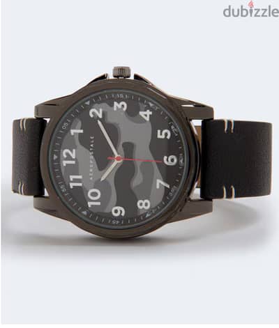 Aeropostale Camo Faux Leather Analog Watch
