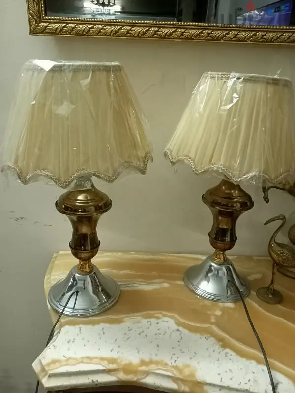 2 اباجورة معدن