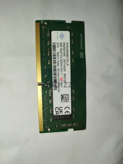 8Gb Ram 3200MHz DDR4  رامة لابتوب جديدة