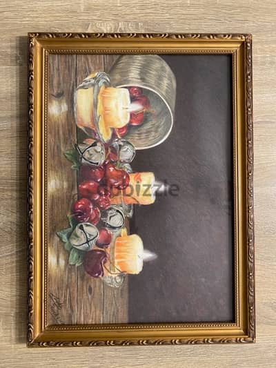 لوحة طبيعة صامته أصلية مرسومة يدويا
