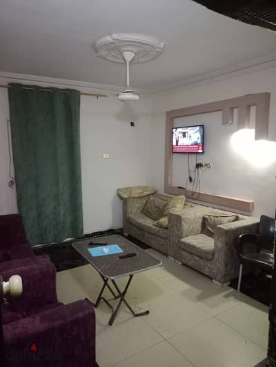 Furnished air-conditioned apartment with three rooms for rent in front ...