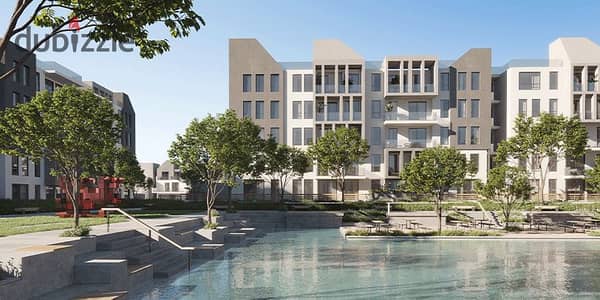 Apartment for delivery " SOON " directly overlooking the river - in the most important location in Sheikh Zayed