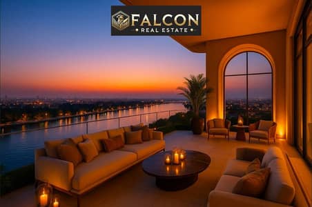 For sale at the lowest price, a townhouse villa directly on the Nile in Palm Hills, Sheikh Zayed