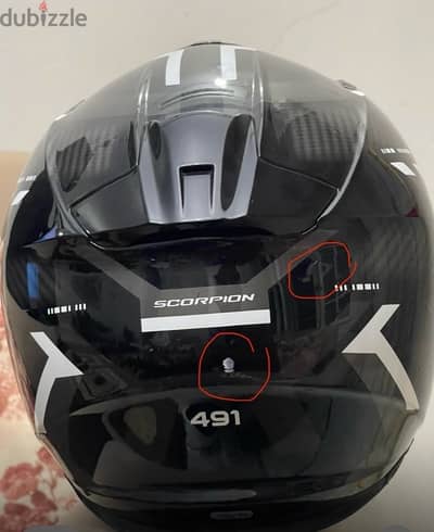 خوذة سكوربيان للموتوسيكل استخدام مرتين جديدة مشتراة ب ١١٠٠٠ من شهر