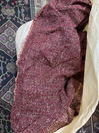 ١٠ عشرة متر قماش وربع تنجيد خامة الكتان الثقيلة (ركنة ، انترية ،سفرة)