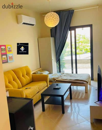 Hotel Furniture Studio Ground Floor with Garden New Cairo Compound