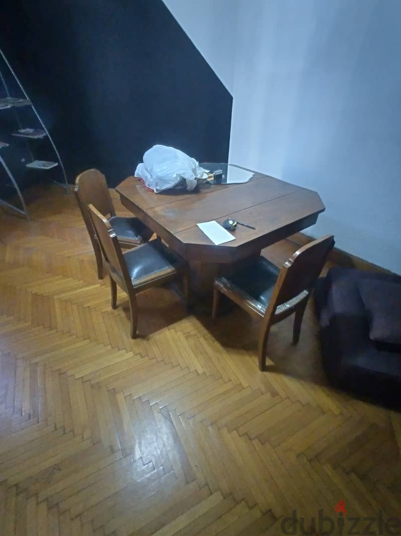 Wooden table + 3 chairs 2