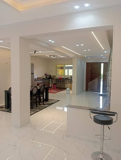 Ready to move fully finished town house villa for sale at woodville next to new giza