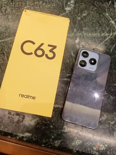 موبايل realme c63 بحالة الزيرو وفى الضمان للبيع