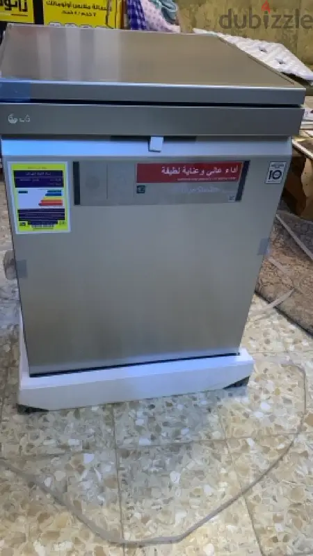غسالة اطباق ال جي جديده بالواي فاي ديجيتال 14 فرد، 10 برنامج فضي