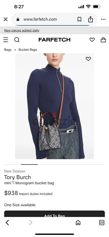 original tory burch mini bag توري بورش