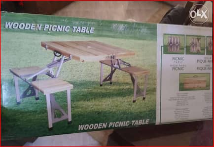 الترابيزة المحمولة wooden picnic table تصفية