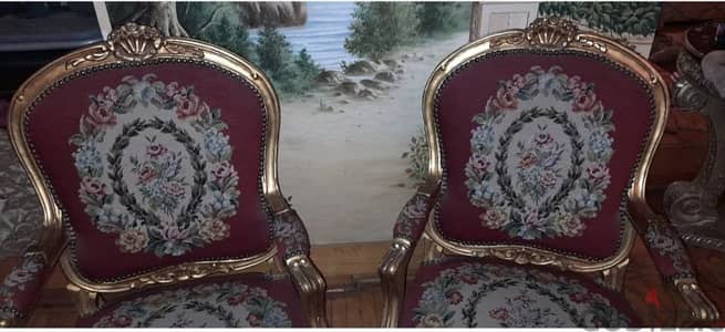 ٢ كرسي اوبيسون ب ٦٠٠٠ و تابلو زيت معمول مخصوص special