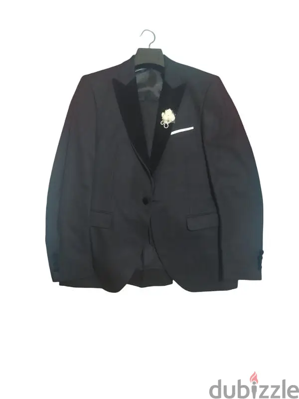 Black wedding suit size 50