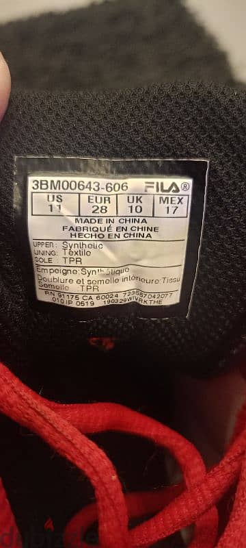 Fila original size 28 1