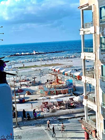 شقة فى العجمي شاطئ النخيل ثاني عمارة من البحر خلف الشارع الرئيسي مباشره موقع سكنى ومصيفى متميز