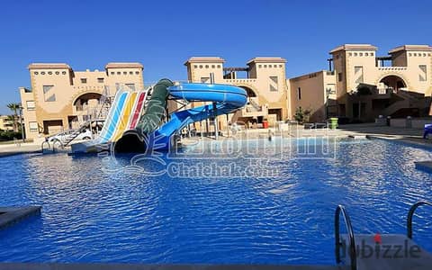 Chalet 60 m² for Sale – Fully Furnished & Equipped with Appliances and Air Conditioners – Sea View – Immediate Delivery – La Luna Beach, Ain Sokhna