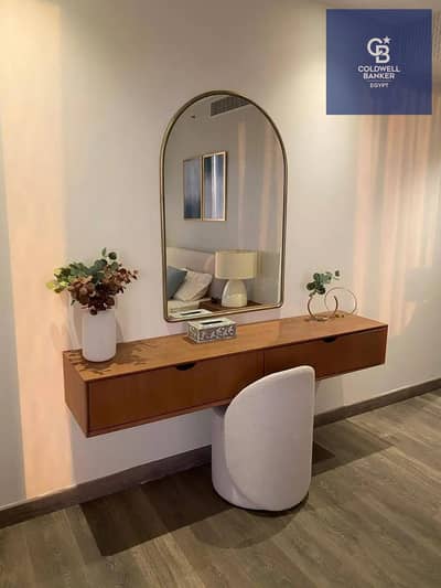 شقة برايم لوكيشن متشطبةبالكامل باقل مقدم وبالتقسيط في كريسنت ووك Crescent Walk New Cairo - التجمع السادس - القاهرة الجديدة