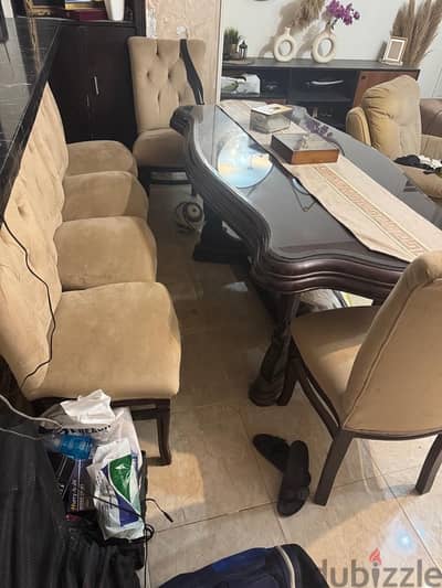 سفره و ٦ كراسي و نيش