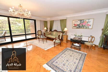 Furnished apartment for rent in Aswan Square, Mohandessin, overlooking the garden