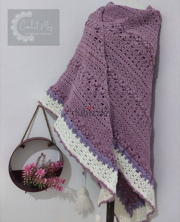 Violet Crochet Shawl 1