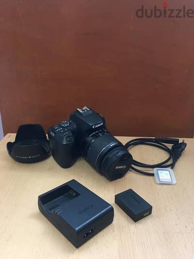 Canon 250D + Battery + 18-55mm/4-5.6 IS STM Lens