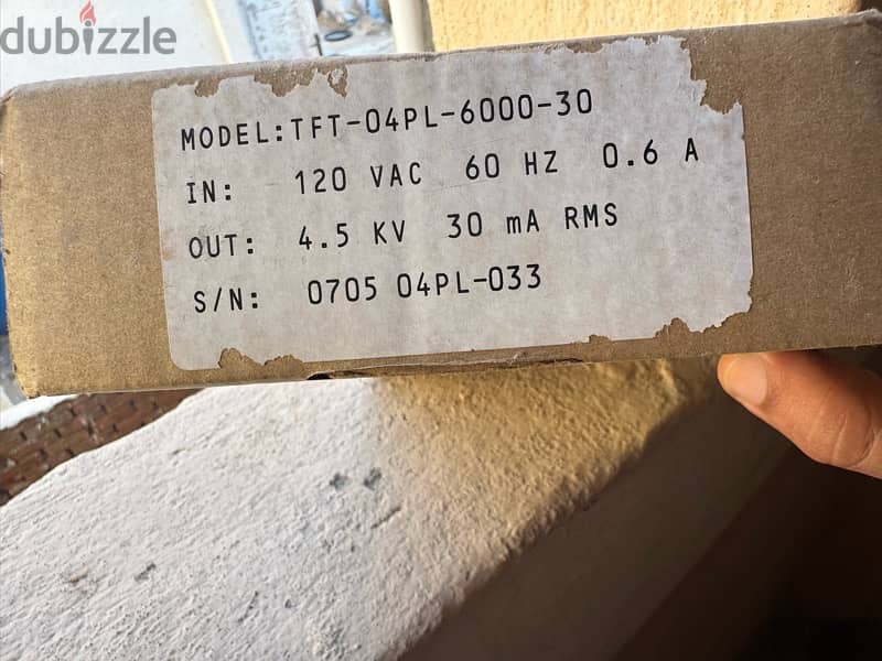 Power supply made in Canada  input120V /output 5.1kv 2