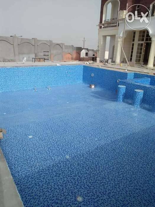 موزايك بلاط حمام السباحه glass mosaic tiles for swimming pool Swimmin 3